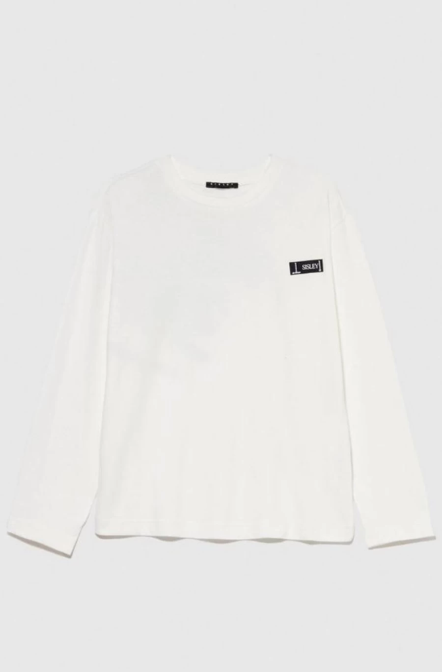 "SISLEY Boys' Oversized Long Sleeve T-Shirt with Unique Back Print Design"