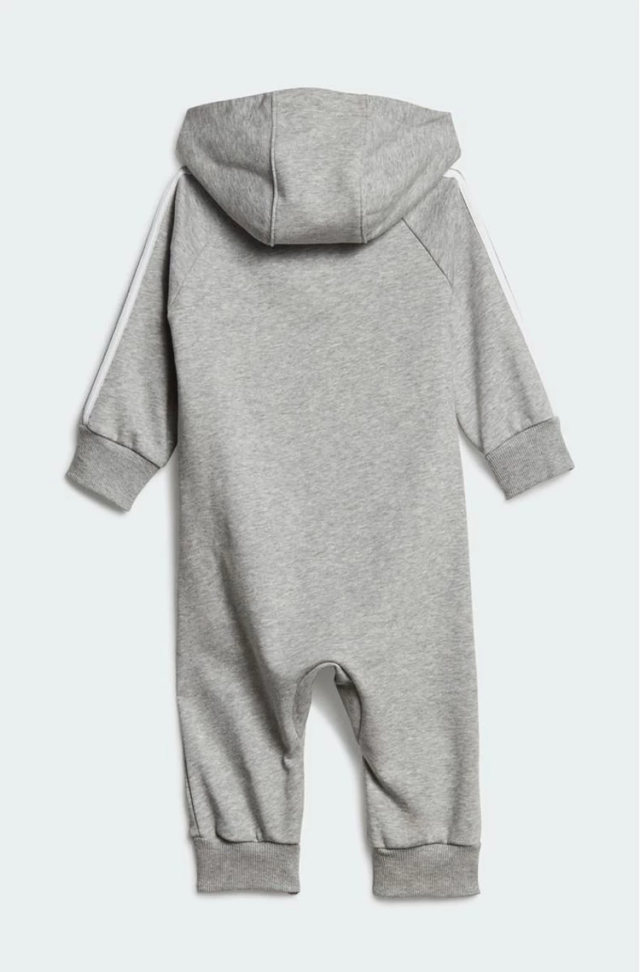 Adidas Boys' Essentials 3-Stripes French Terry Bodysuit - Gray