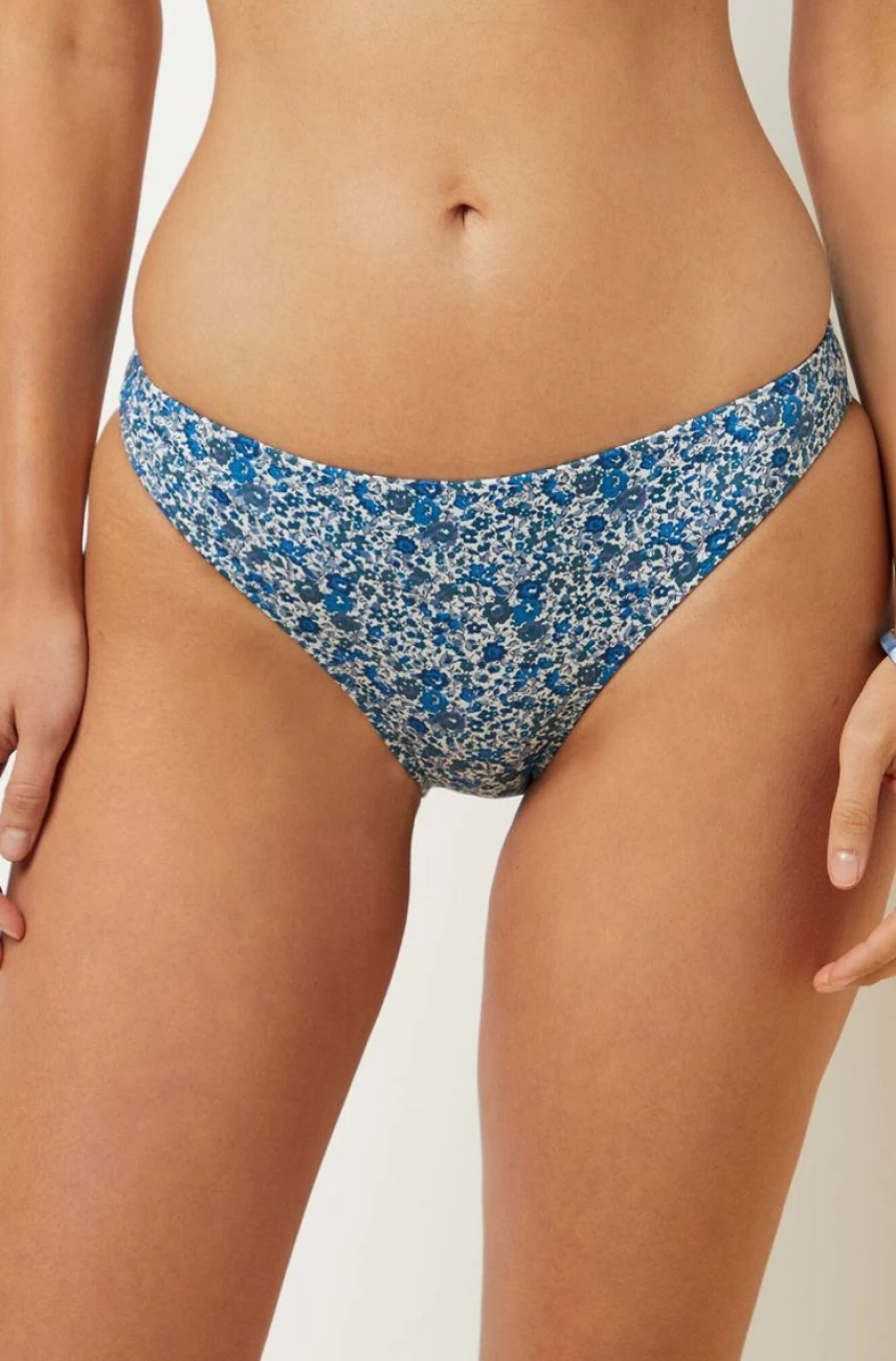 ETAM Women's Blue Liberty Fabric Bikini Bottom - Emma Style Swimwear