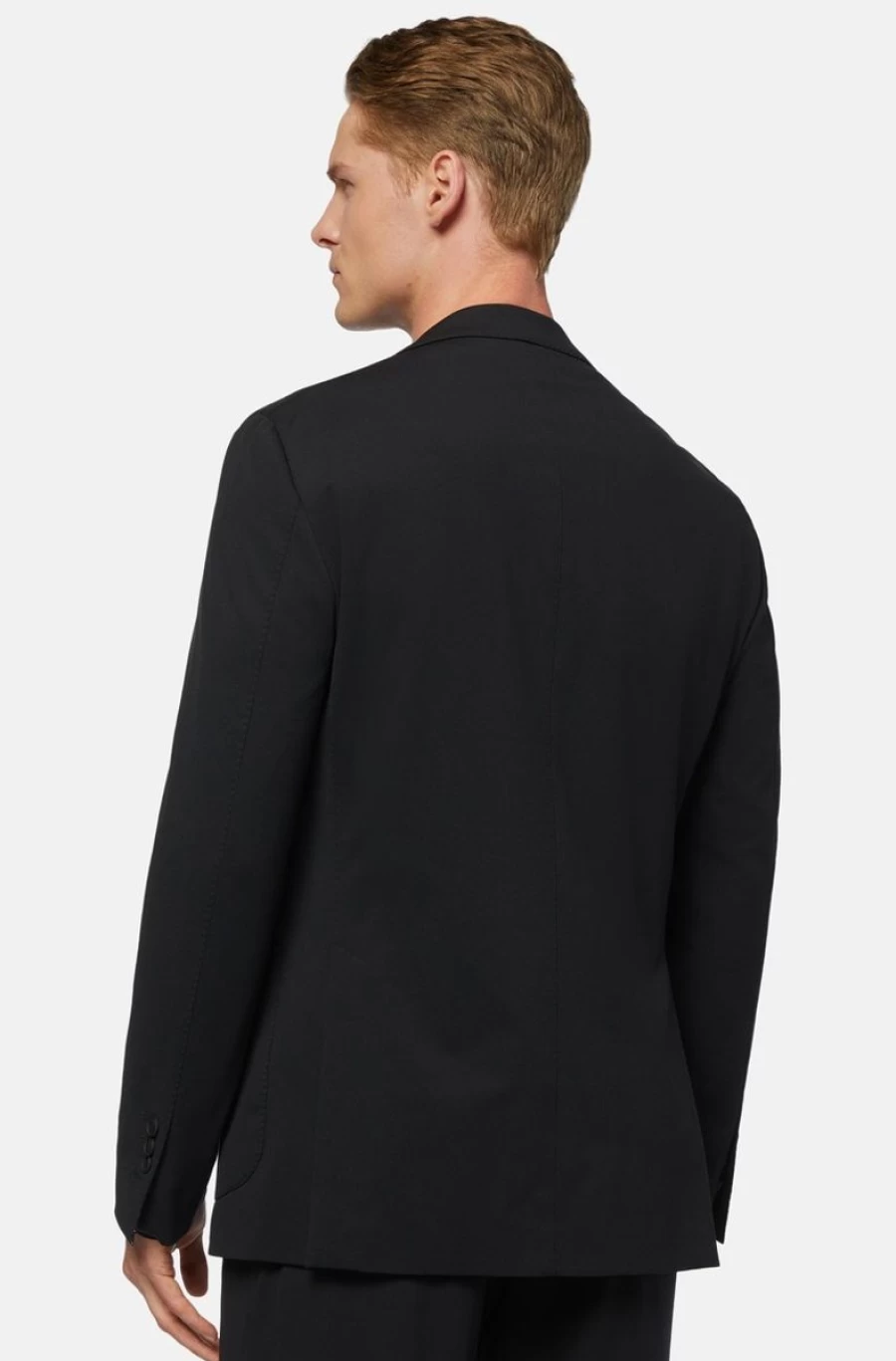 BOGGI MILANO Men's Black Stretch Nylon Blazer - Slim Fit Business Jacket