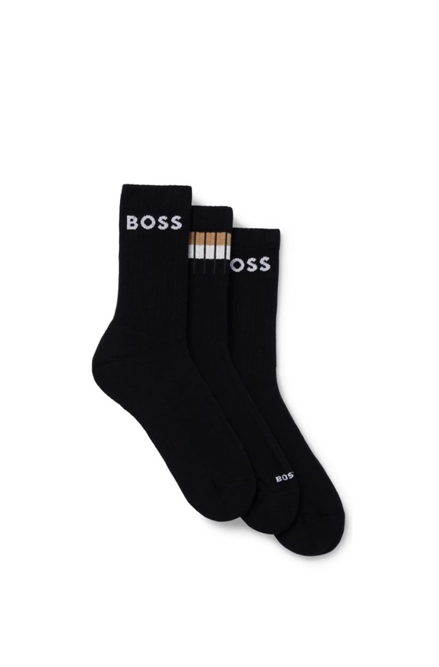 "HUGO BOSS Men's Cotton Blend Socks Three-Pack"