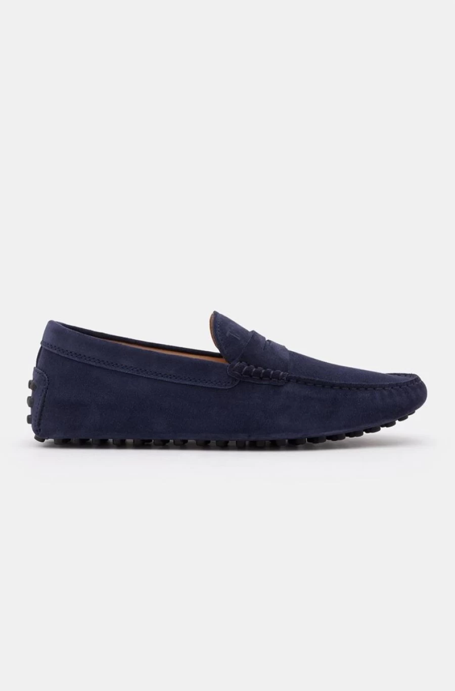 TOD'S Men's Blue Gommino Bubble Suede Driving Loafers