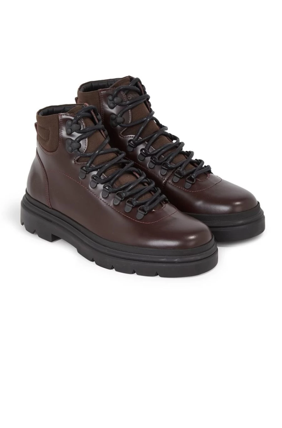 CALVIN KLEIN Men's Lace-Up Leather Ankle Boots for Stylish Comfort