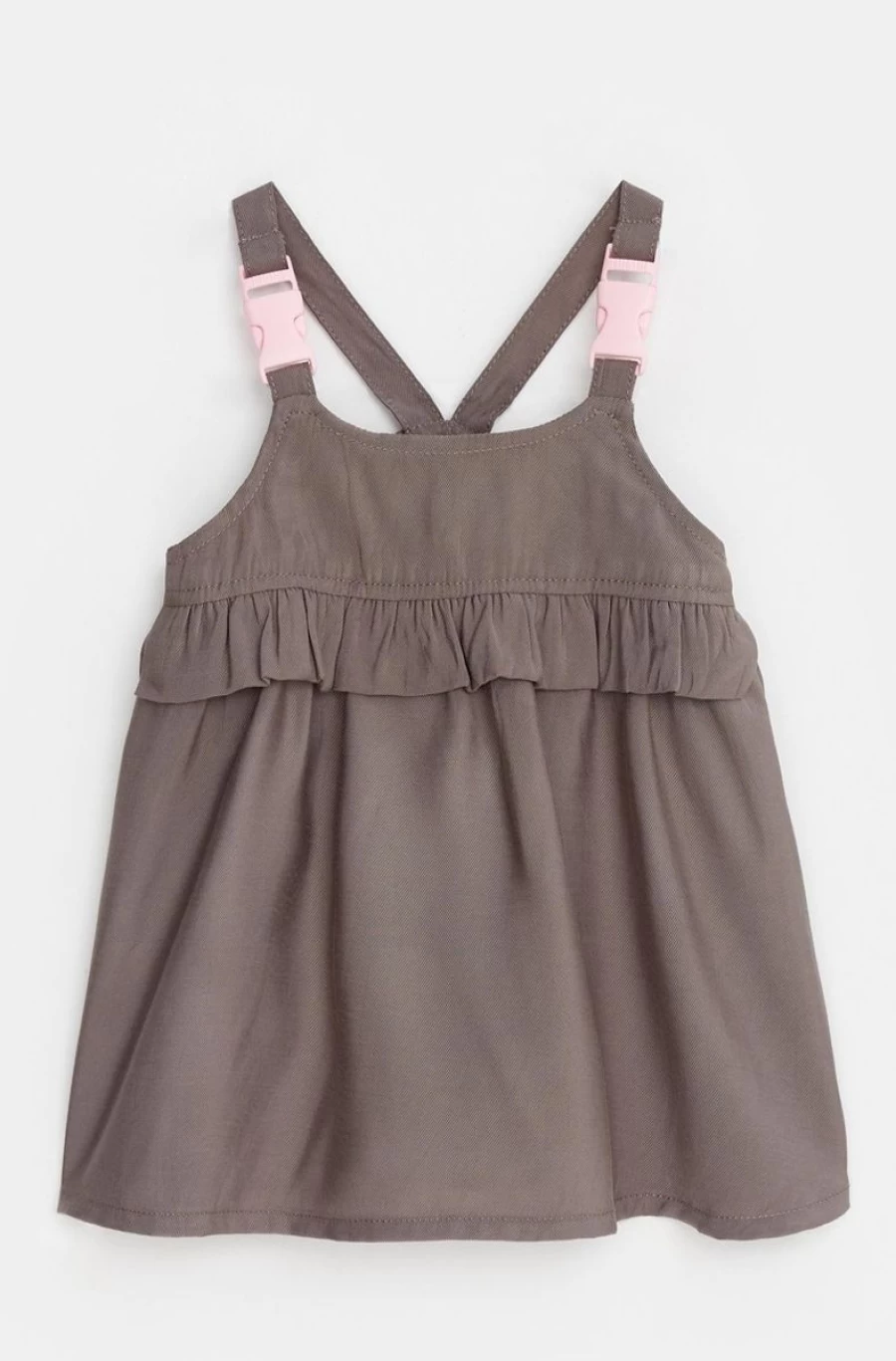 Benetton Girls Brown Viscose Blend Skirt Overalls - Comfortable & Stylish