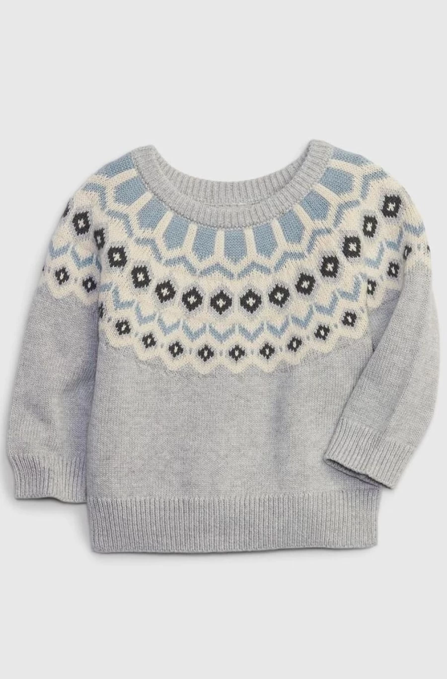 GAP Boys' Fair Isle Knit Sweater for Baby - Cozy Winter Pullover