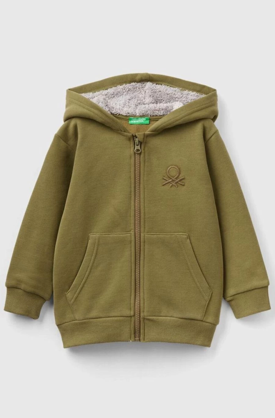 Benetton Boys' Fleece-Lined Hooded Sweatshirt - Warm & Comfortable Pullover