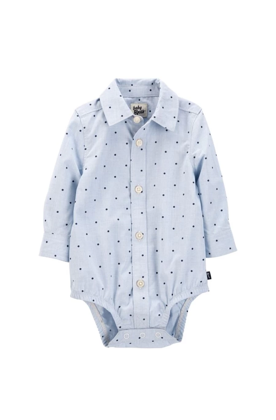 CARTER'S Boys Blue Patterned Button-Front Bodysuit - Stylish & Comfortable Baby Outfit