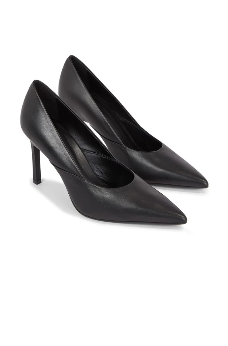 CALVIN KLEIN Women's Leather Stiletto Heel Pumps - Elegant High Heel Dress Shoes
