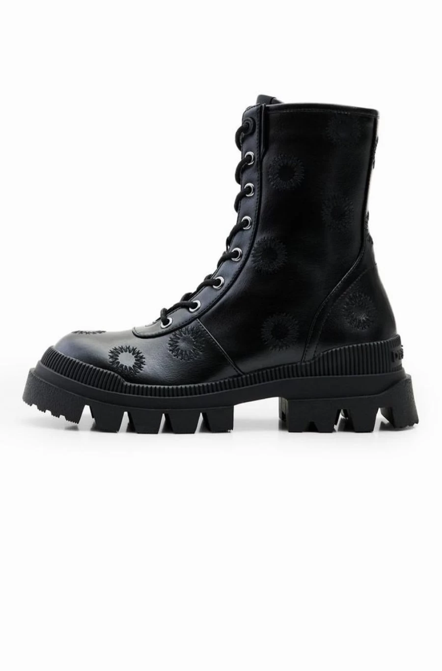 DESIGUAL Women's Embroidered Track-Sole Boots | Stylish & Comfortable Footwear