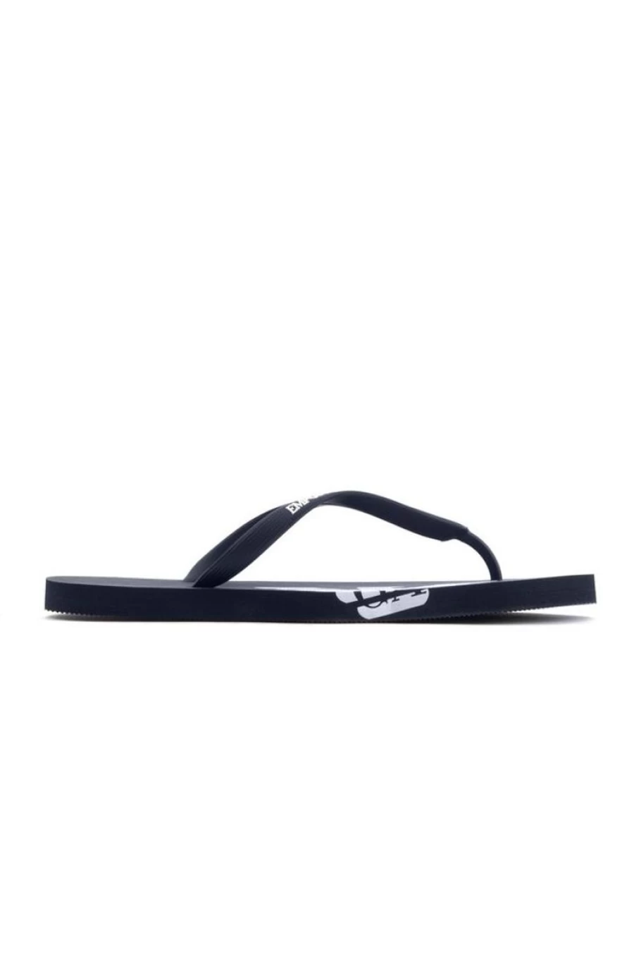 EMPORIO ARMANI Men's Blue Rubber Flip-Flops With Logo