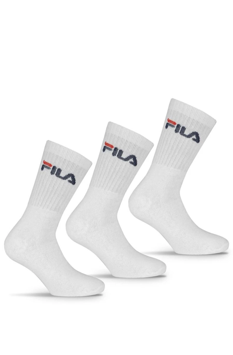 FILA Men's 3-Pack Cotton Crew Socks - Terry Tennis Athletic Socks for Men