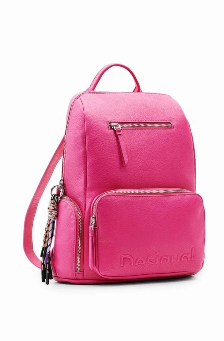 DESIGUAL Women's Midsize Half-Logo Backpack - Stylish Casual Daypack for Everyday Use