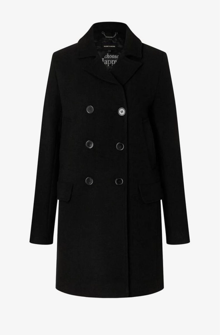 "MORE & MORE Women's Kaban Double-Breasted Jacket - Stylish Outerwear Coat"