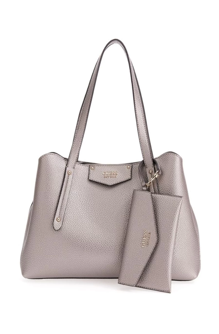 GUESS Women's Eco Brenton Shopper Tote - Sustainable Fashion Handbag for Women
