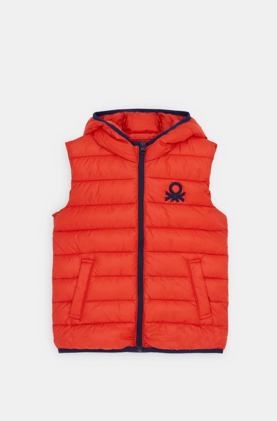 Benetton Boys' Hooded Padded Gillet - Warm Quilted Vest for Kids