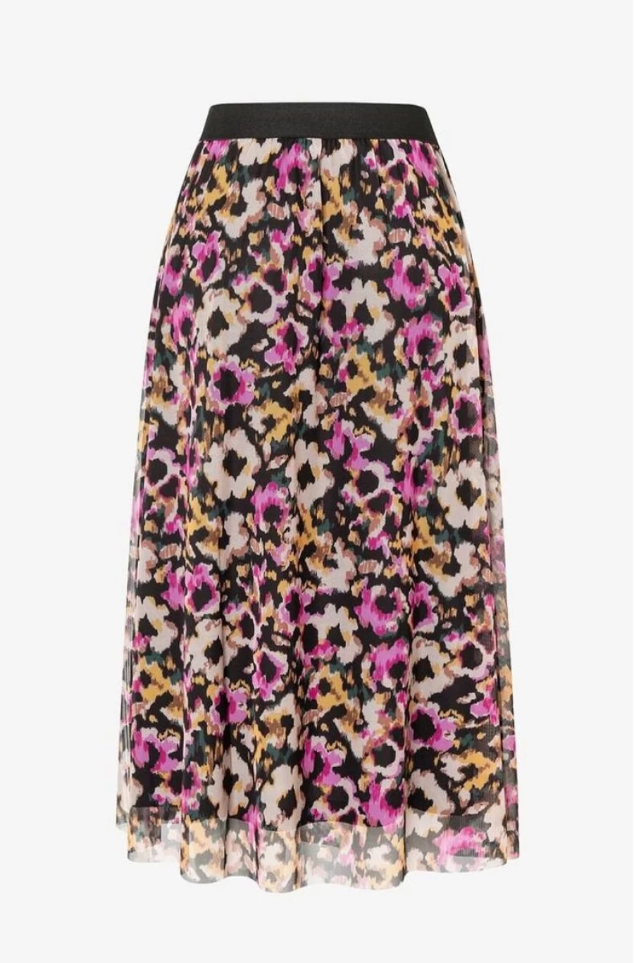 Women's Floral Print Mesh Midi Skirt by MORE & MORE - Elegant & Stylish