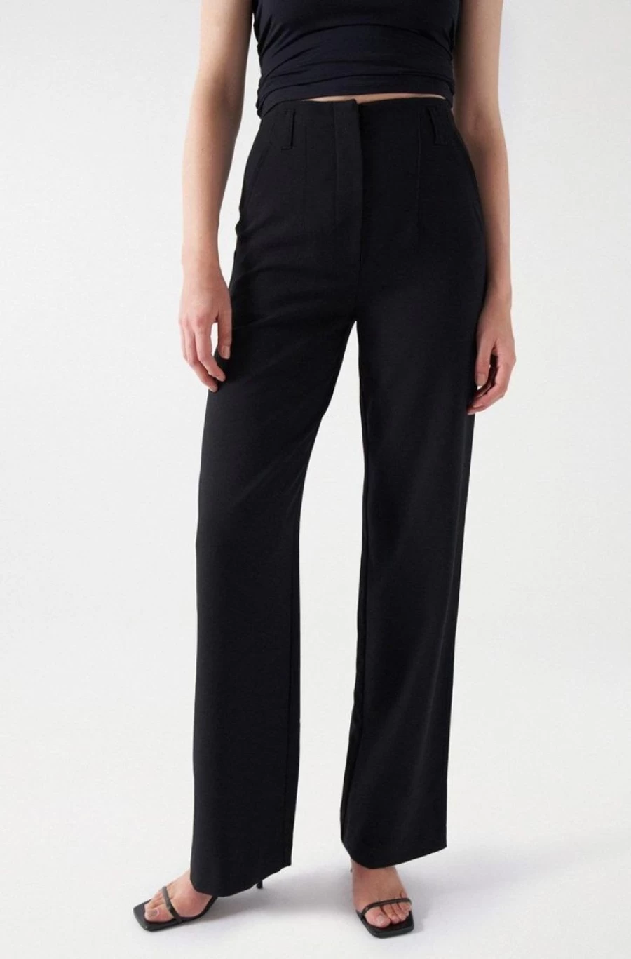 "SALSA JEANS Women's High Waist Straight Fit Trousers for Comfort & Style"
