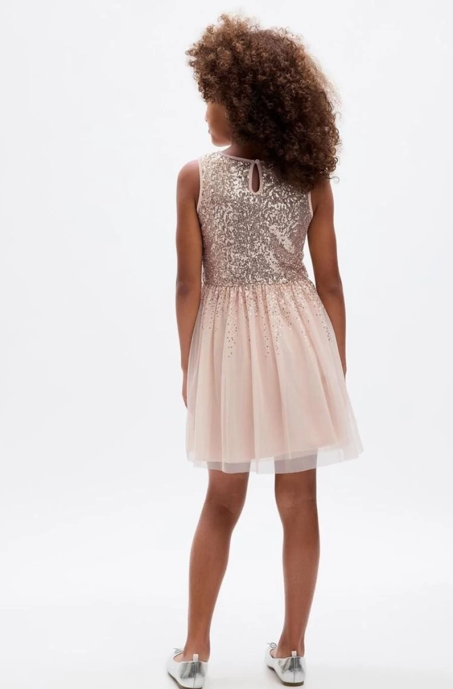 GAP Girls Sparkling Sequin Tulle Party Dress for Kids