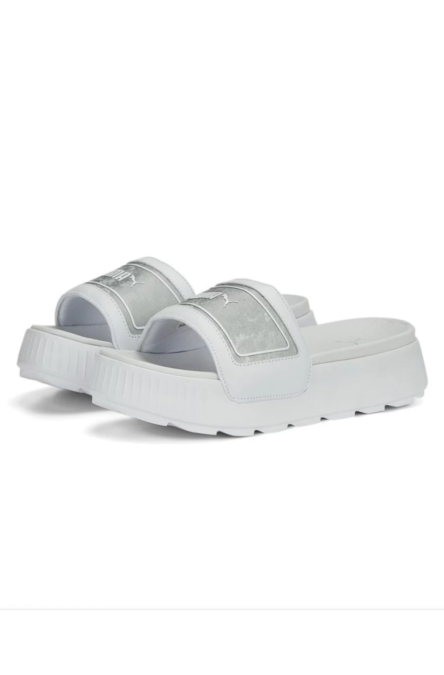 PUMA Women's Karmen Space Metallic Slide Sandals for Swimming and Beach
