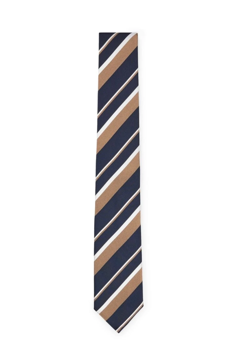 HUGO BOSS Men's Silk Jacquard Tie - Diagonal Striped Design for Formal Wear