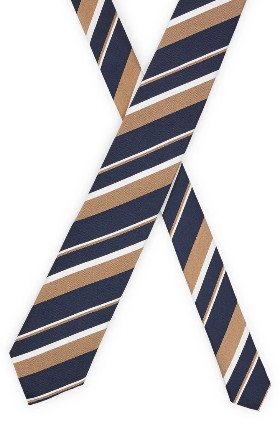 HUGO BOSS Men's Silk Jacquard Tie - Diagonal Striped Design for Formal Wear