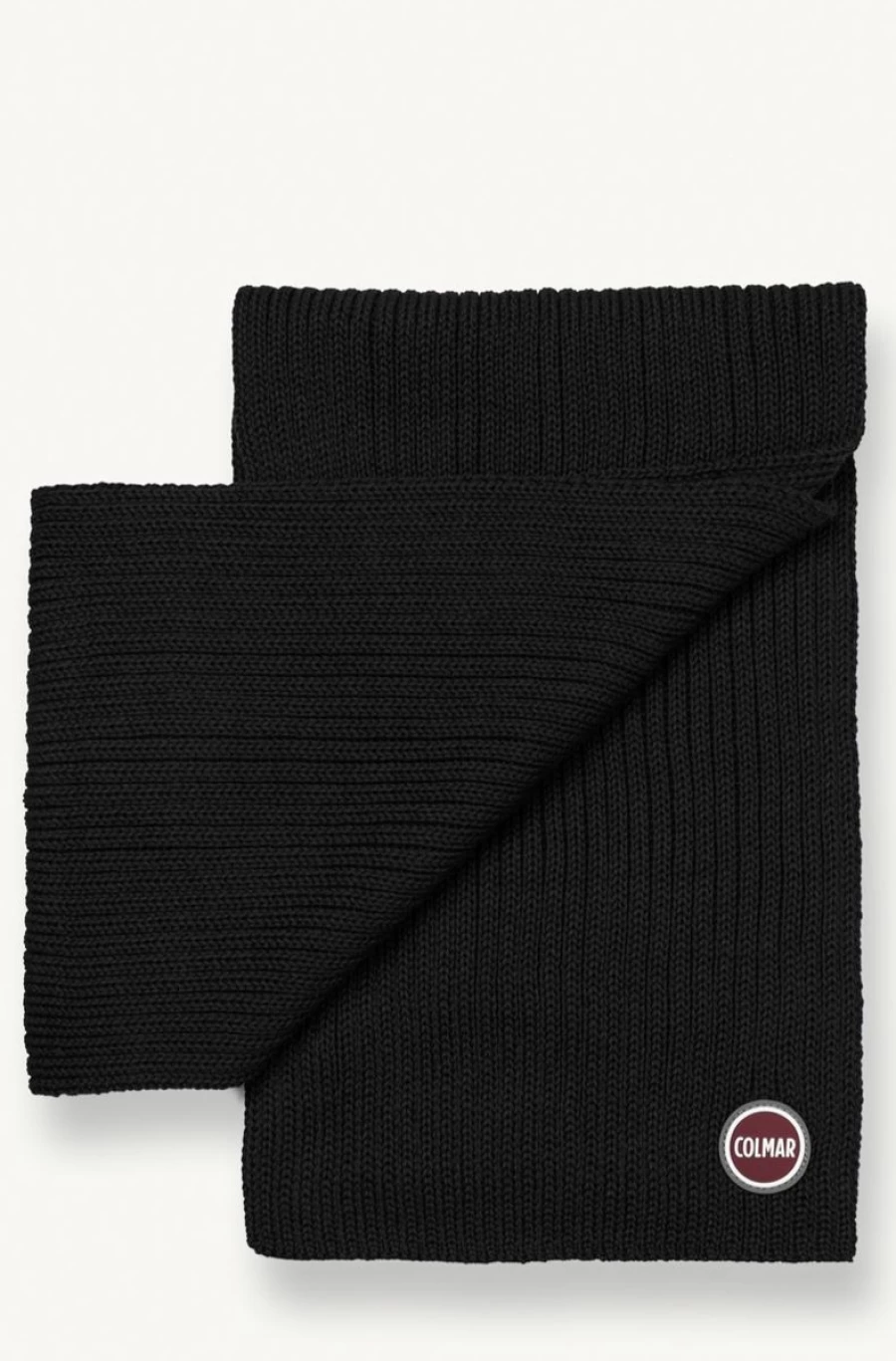 COLMAR Men's Wool Blend Ribbed Knit Scarf - Unisex Winter Accessory