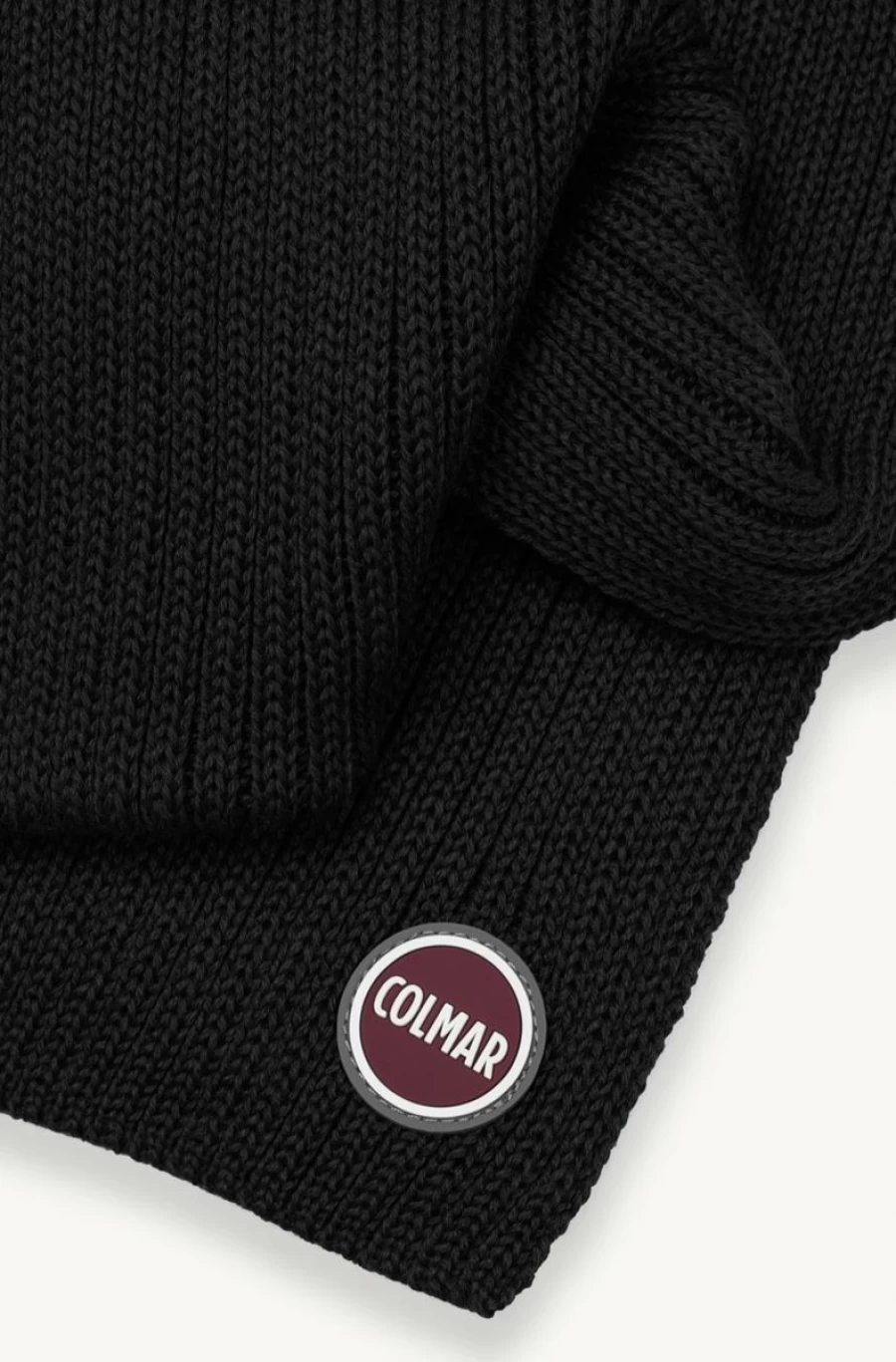 COLMAR Men's Wool Blend Ribbed Knit Scarf - Unisex Winter Accessory