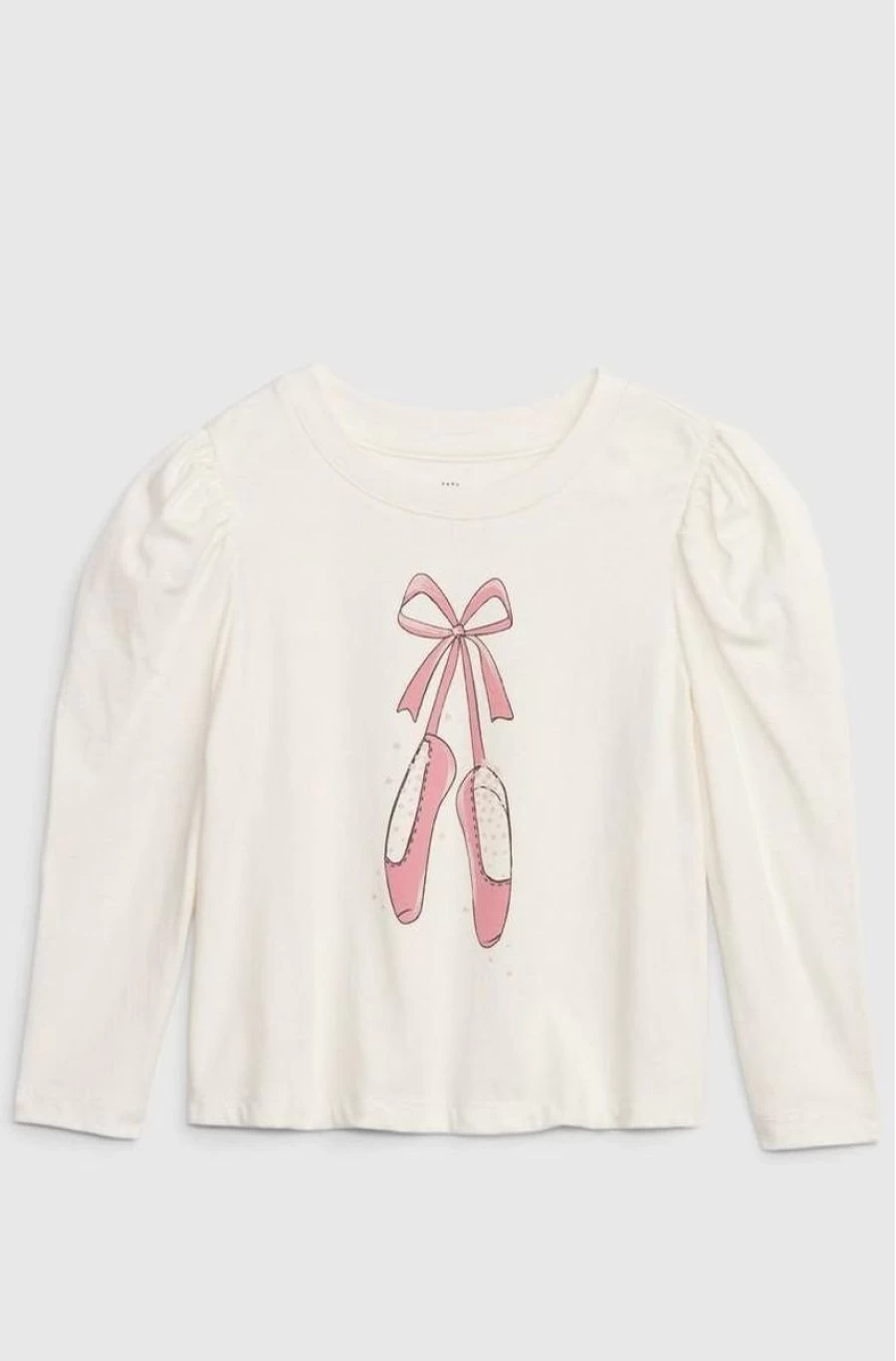 GAP Girls Sky Blue Organic Cotton Graphic T-Shirt with Puff Sleeves Mix and Match Style