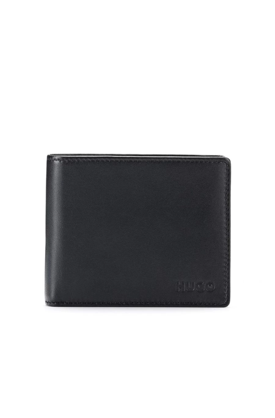 "HUGO BOSS Men's Genuine Leather Wallet with Embossed Logo – Premium Bifold Design"