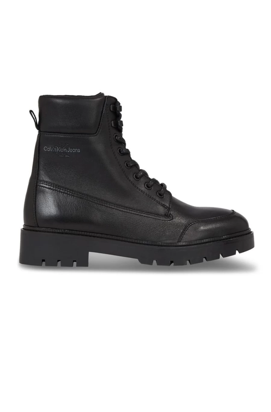 CALVIN KLEIN Men's Combat Leather Lace-Up Boots - Stylish & Durable Military Boots for Men