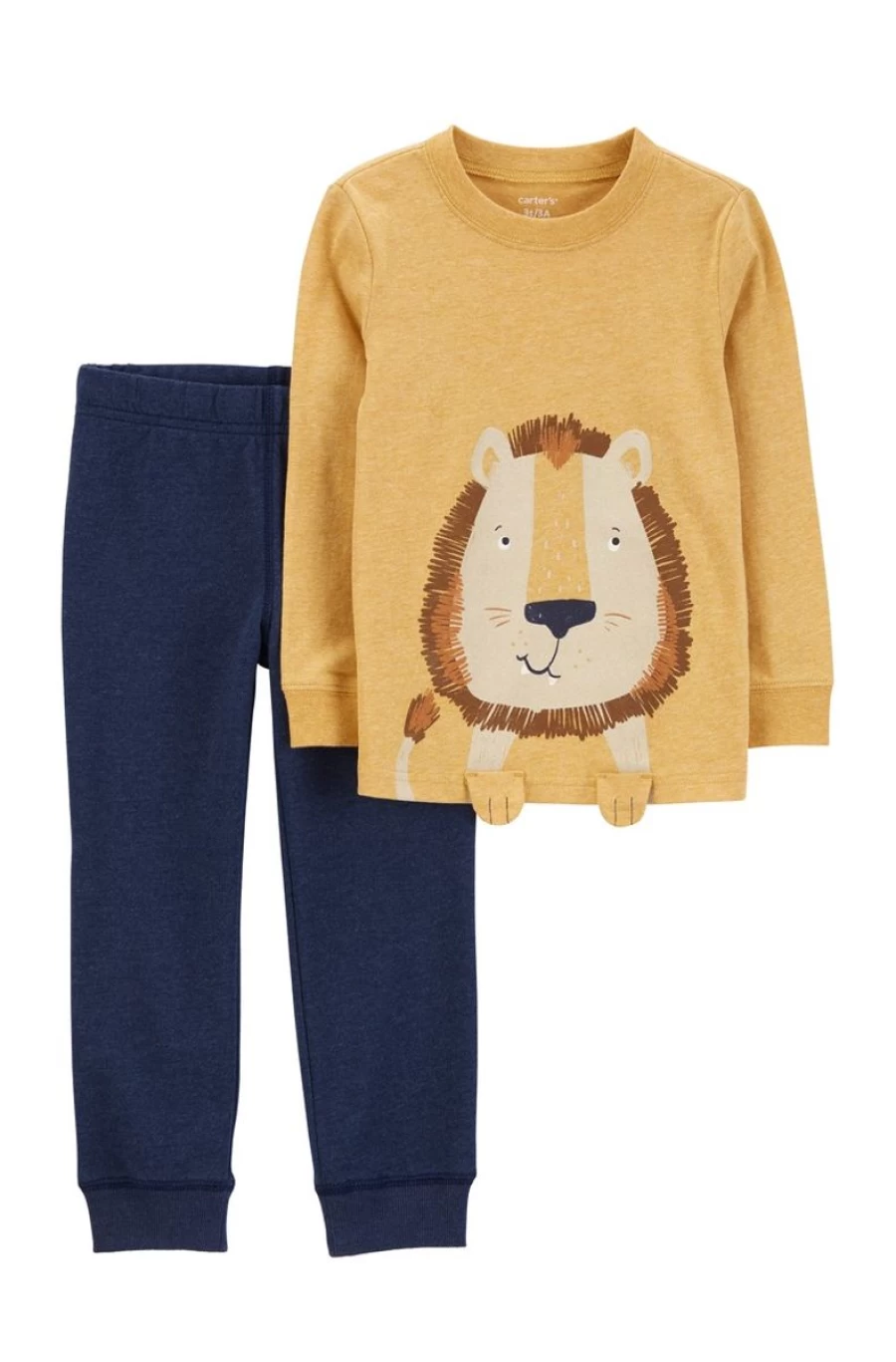 CARTER'S Boys 2-Piece Lion Graphic Tee and Jogger Set - Cute Animal Outfit