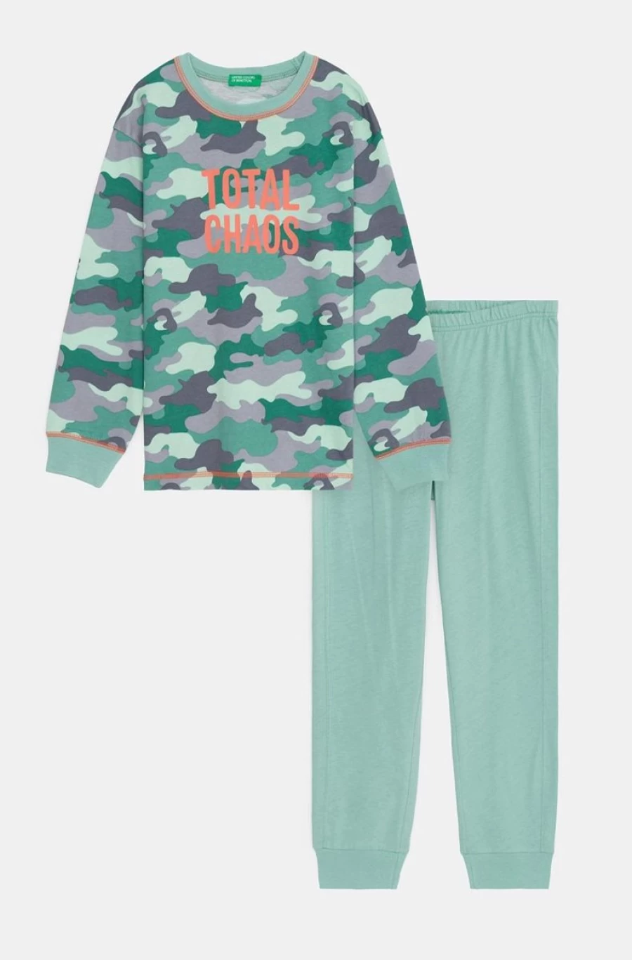 Benetton Boys' Long Cotton Pajamas - Comfortable Sleepwear for Kids