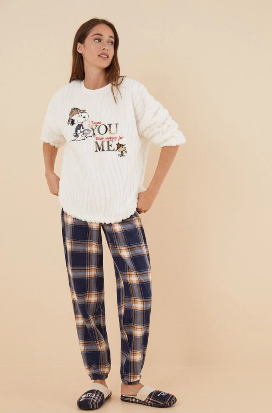 Women's Snoopy Print Fleece Pyjamas - Cozy Winter Sleepwear by WOMEN'SECRET