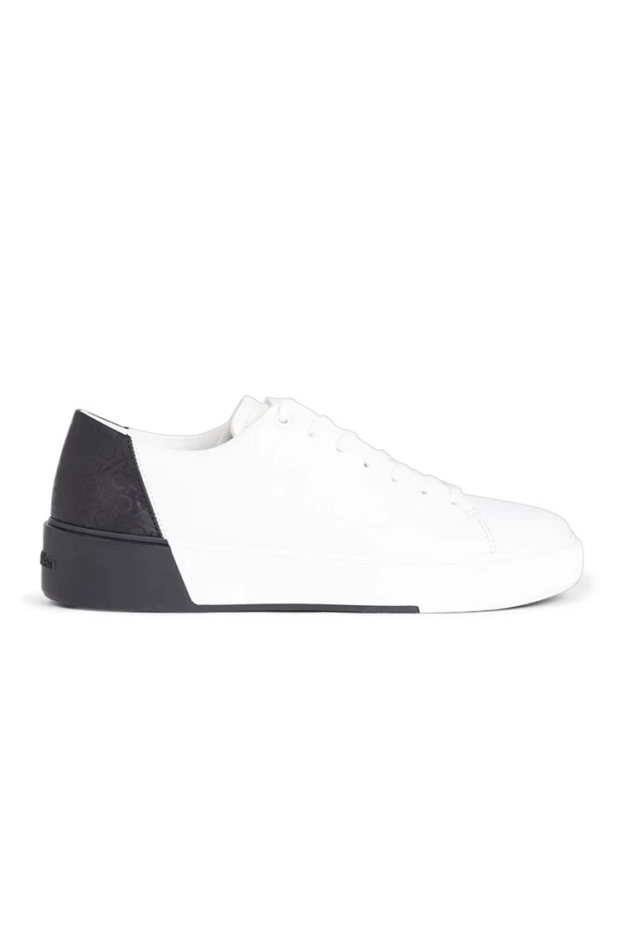 CALVIN KLEIN Men's Monogram Leather Sneakers - Classic Logo Trainers for Men