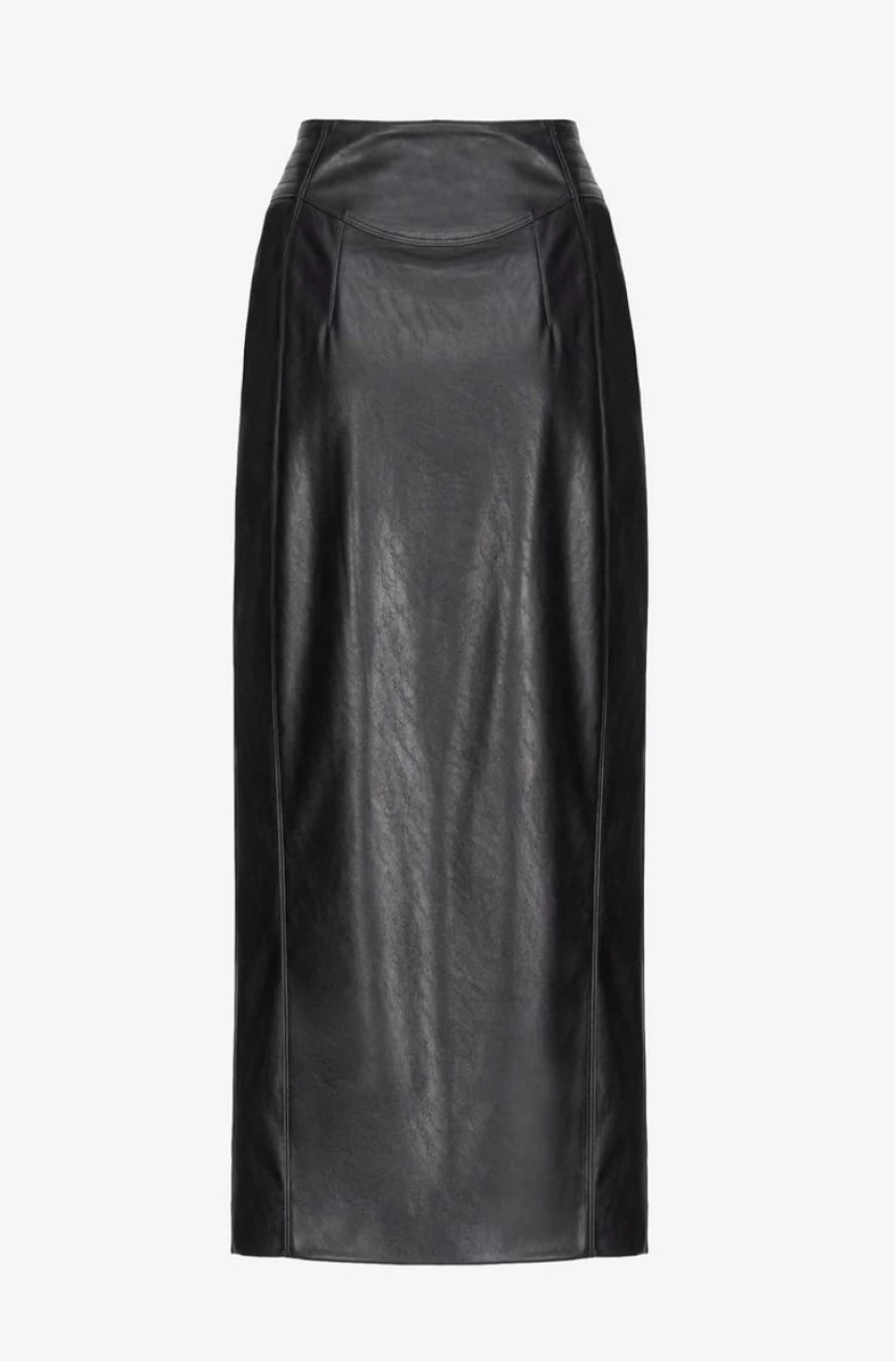 PINKO Women's Coated Midi Skirt with Zip Detail