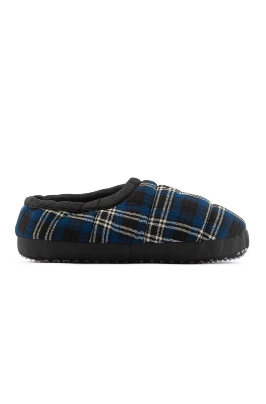 EMPORIO ARMANI Men's Blue Tartan Quilted Slippers