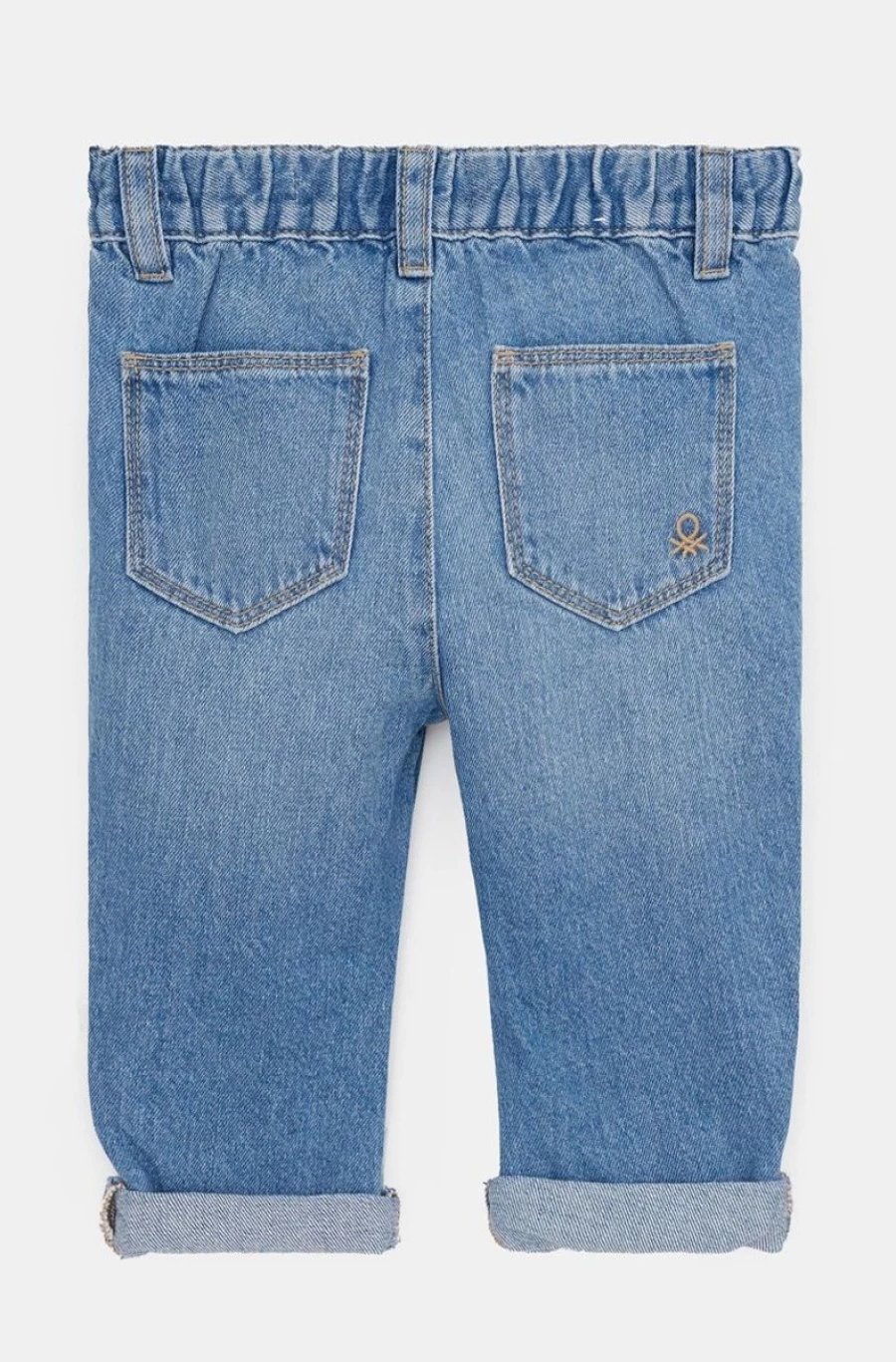 Benetton Boys' Cotton Jeans with Adjustable Drawstring Waist