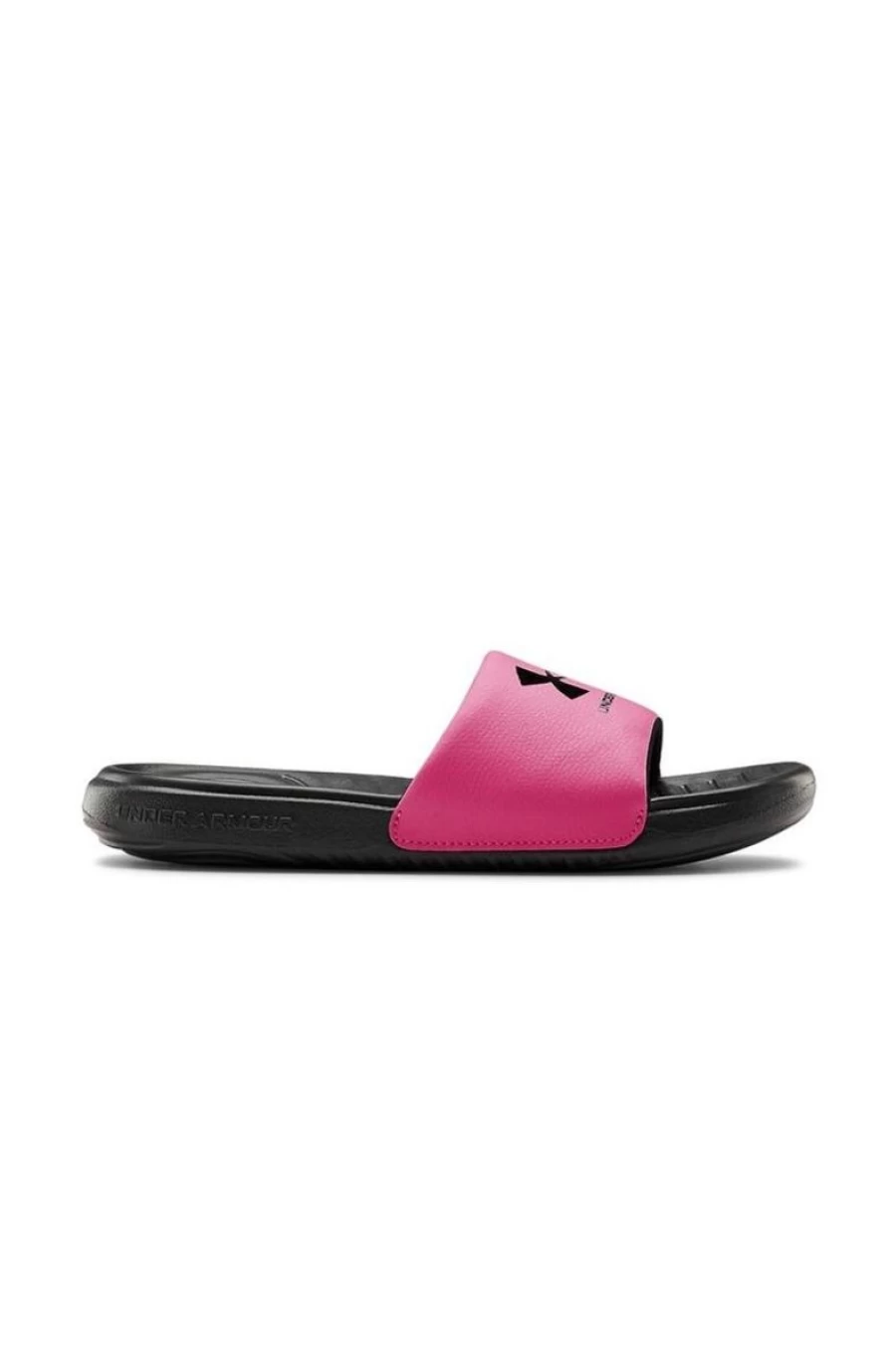 UNDER ARMOUR Girls' Ansa Fixed Slides - Black / Pink Surge Athletic Sandals