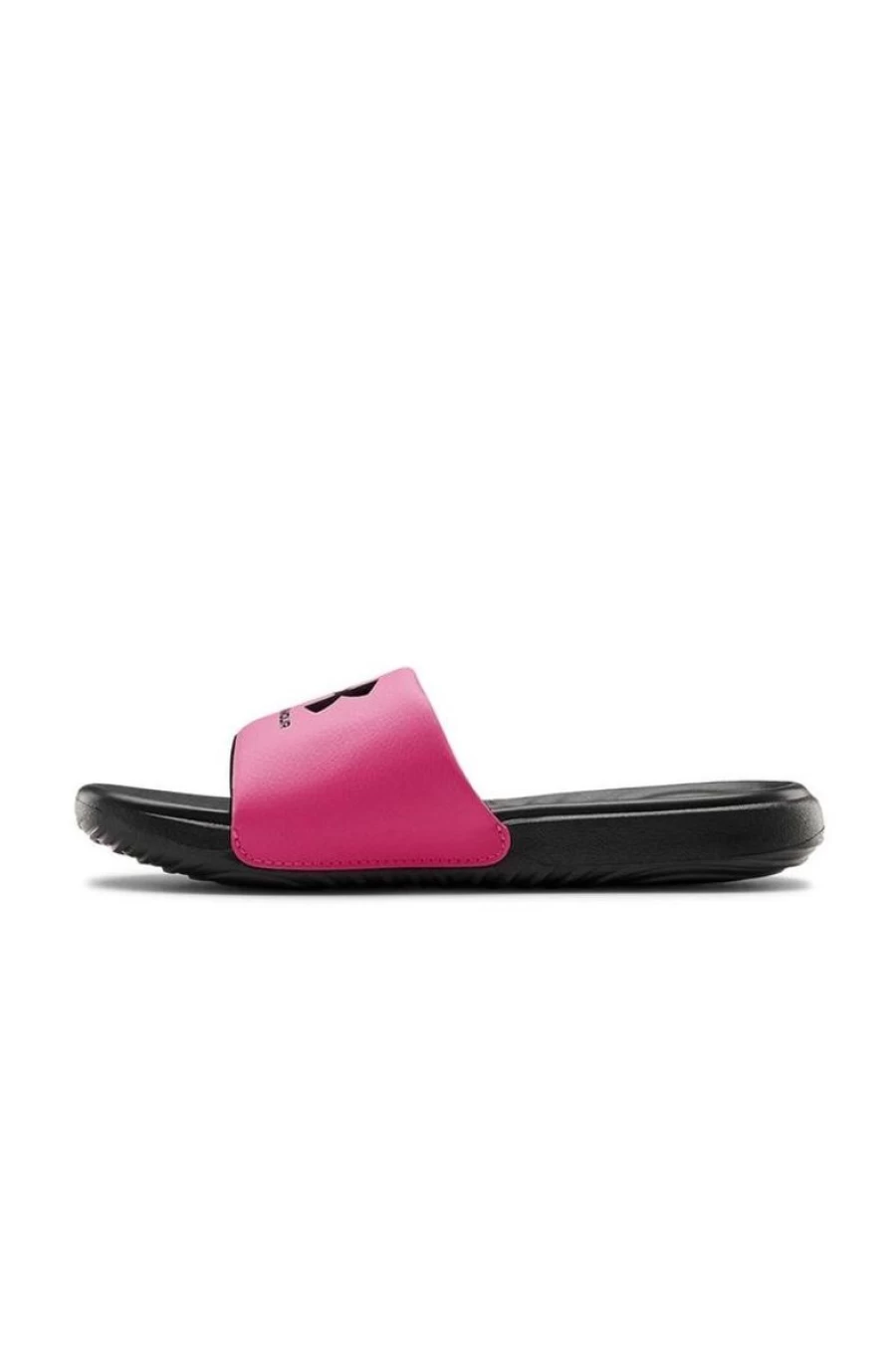 UNDER ARMOUR Girls' Ansa Fixed Slides - Black / Pink Surge Athletic Sandals