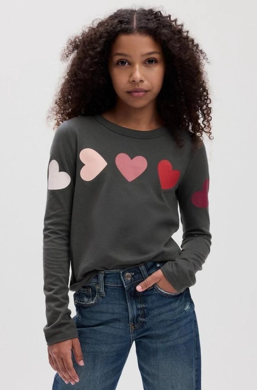 GAP Girls Grey Cast Iron 100% Organic Cotton Graphic T-Shirt for Kids