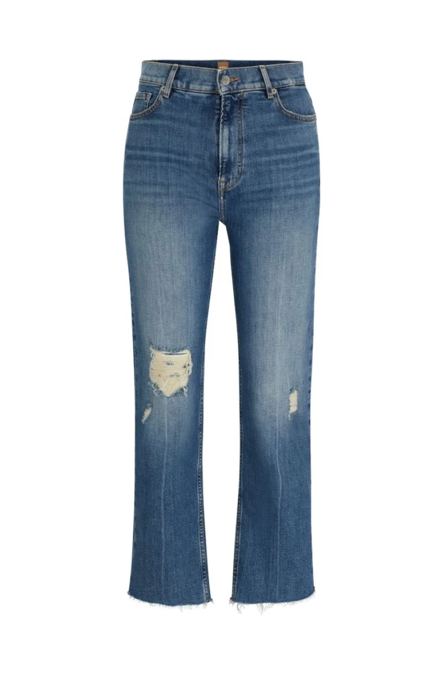 "HUGO BOSS Women's Slim-Fit Blue Stretch Denim Jeans"