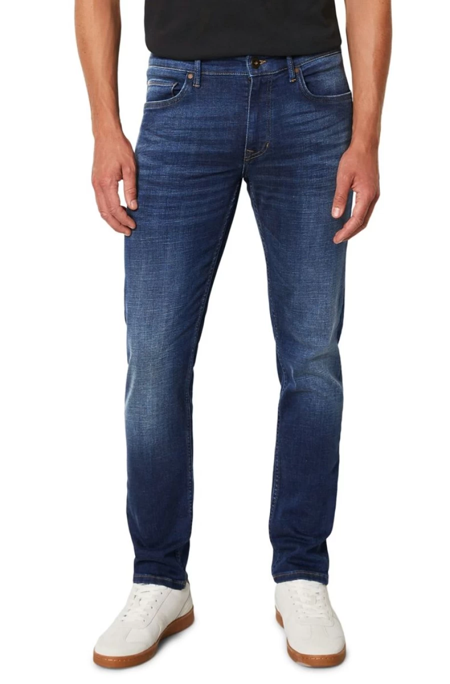MARC O'POLO Men's Straight Fit Stretch Organic Cotton Jeans in Blue