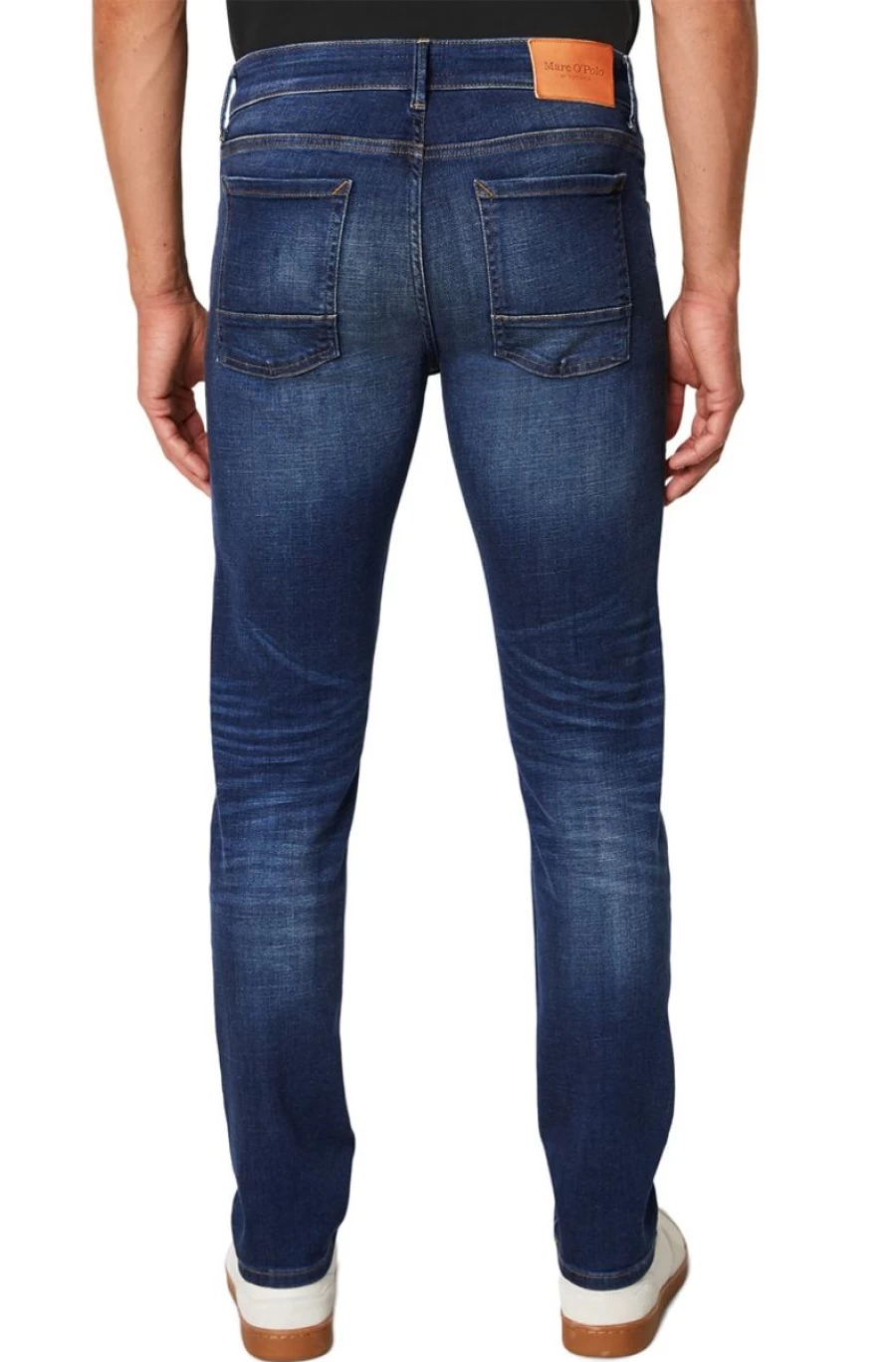 MARC O'POLO Men's Straight Fit Stretch Organic Cotton Jeans in Blue