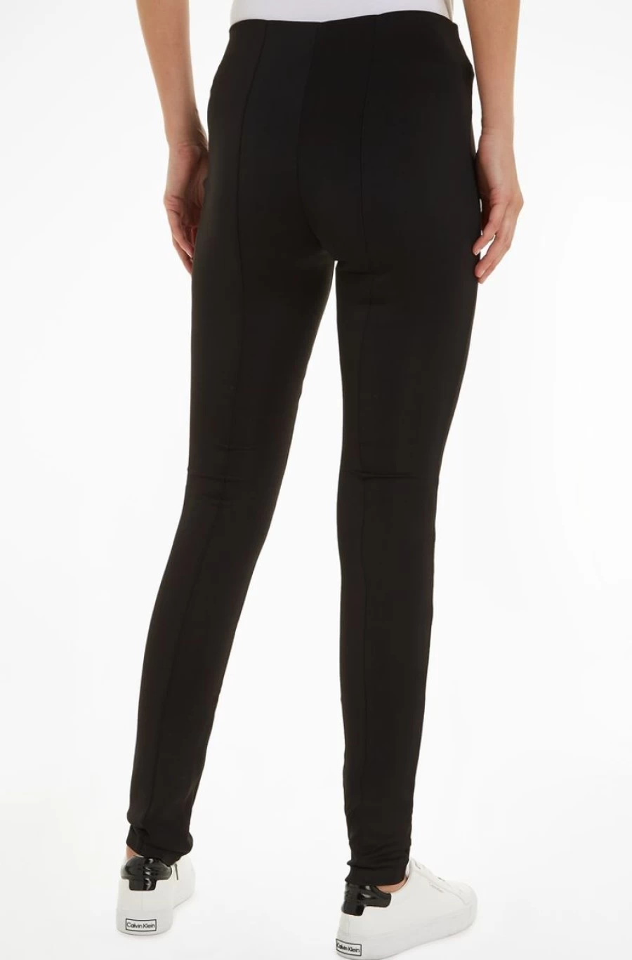 CALVIN KLEIN Women's Black Tight Fit Pants for a Sleek Look