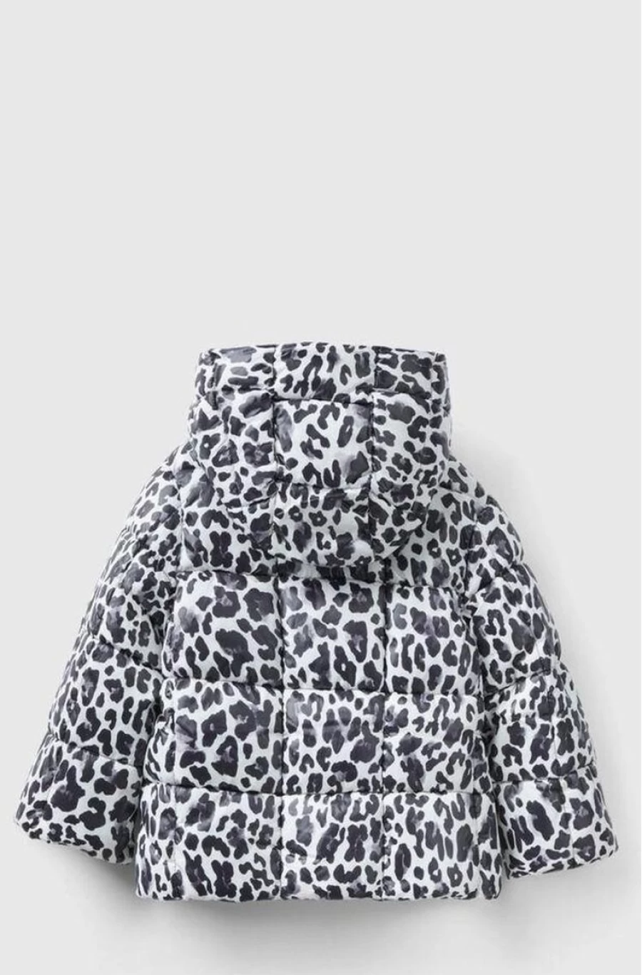 Benetton Girls' Animal Print Puffer Jacket - Warm Winter Coat for Kids