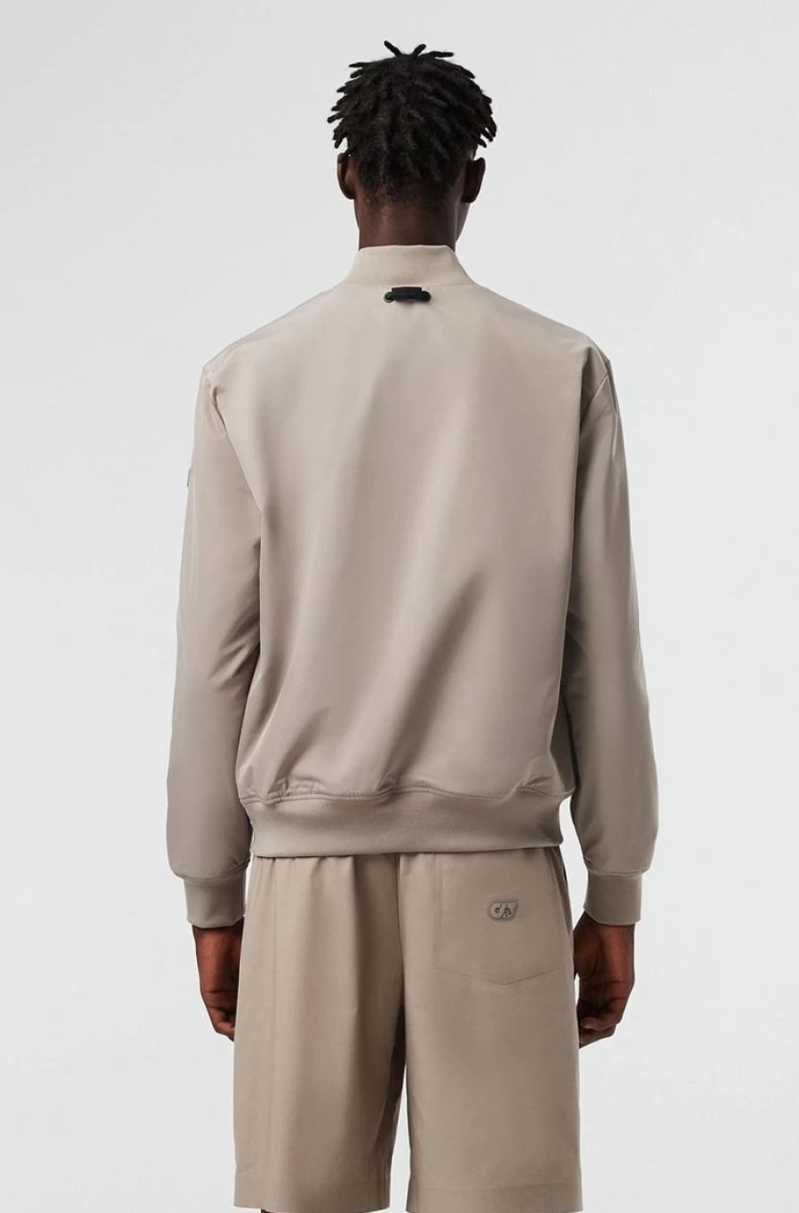 ALPHATAURI Men's Beige Bomber Jacket – Lightweight Casual Outerwear