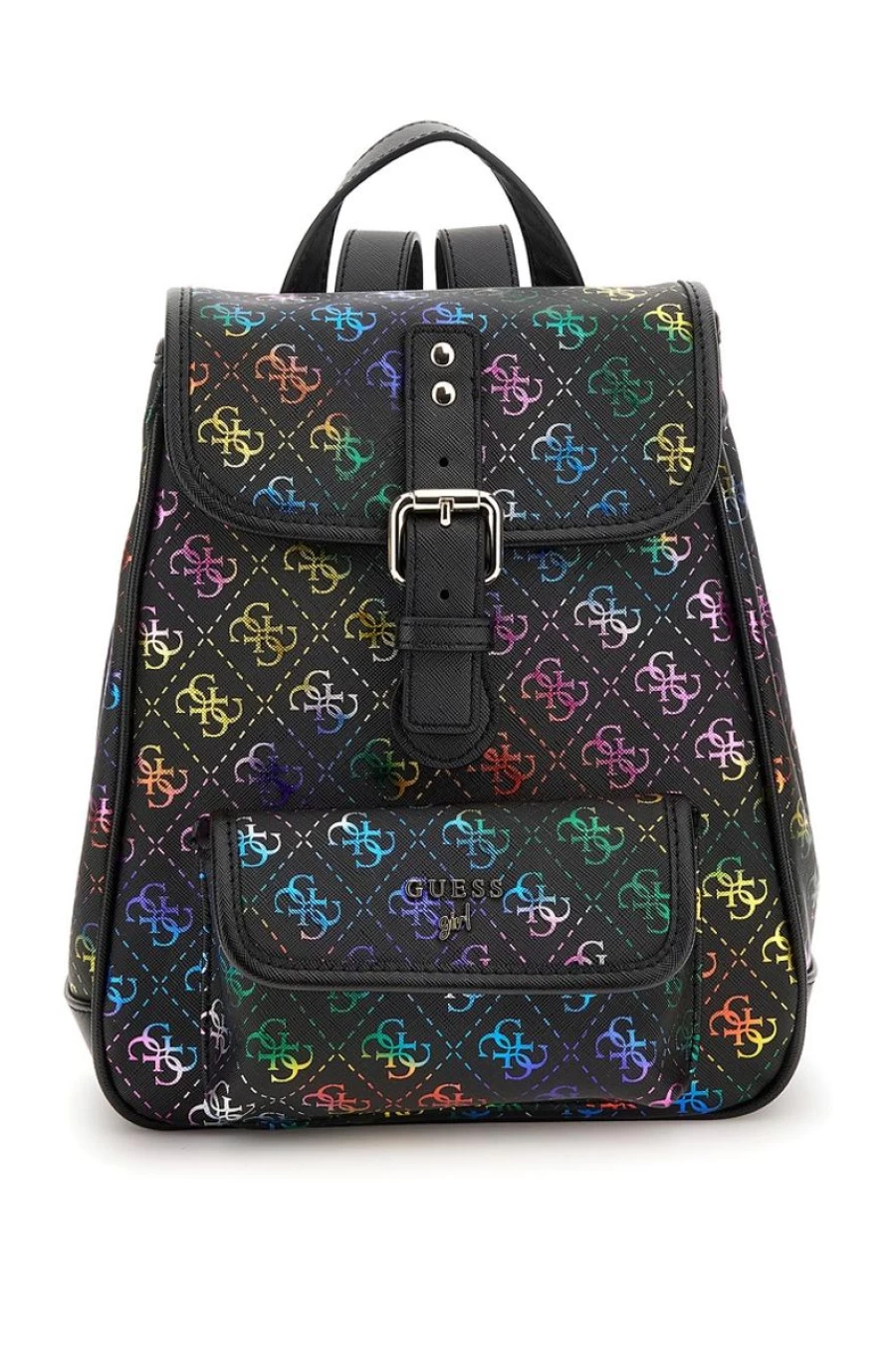 GUESS Girls' Custom Logo Backpack - Stylish & Personalized School Bag for Teens