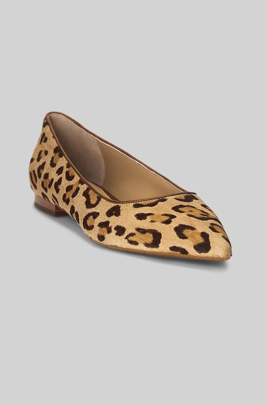 RALPH LAUREN Women's Beige Londyn Haircalf Ballet Flats - Classic Comfort & Style