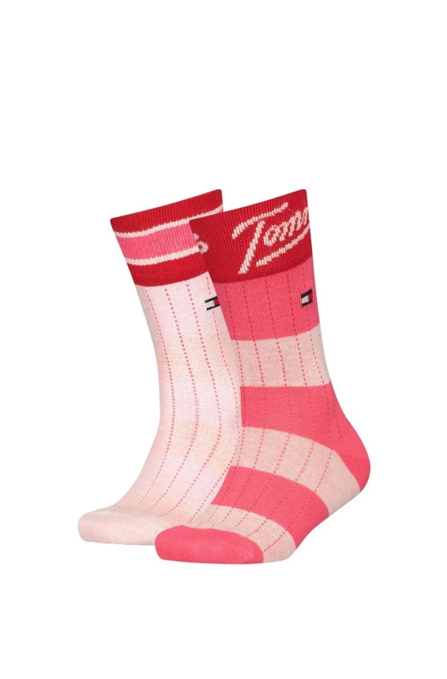 TOMMY HILFIGER Girls' Multi-Color Striped Socks 2-Pack