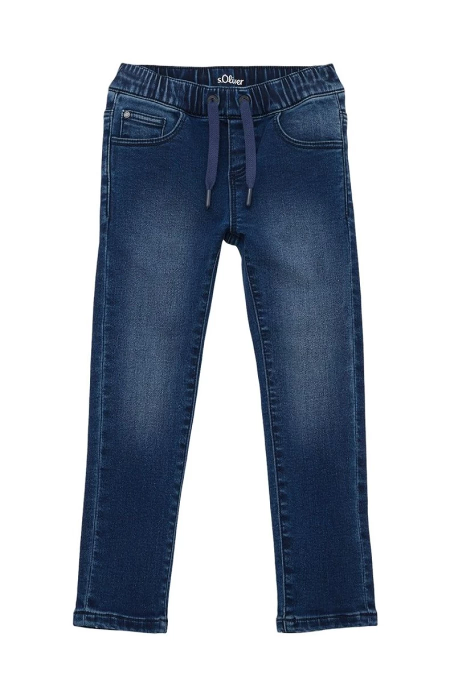 S.OLIVER Boys' Blue Brad Jeans with Elastic Waistband - Comfortable Stretch Denim Pants for Kids